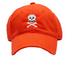Skull & Bones Baseball Hat - Neon Red