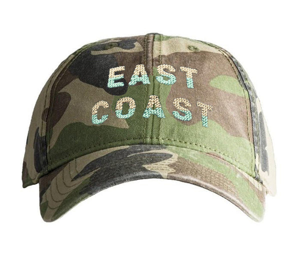 East Coast Baseball Hat - Camo/Turquoise ~ Sand