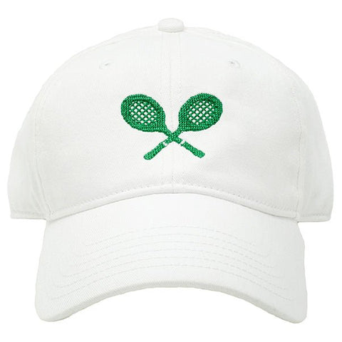 Tennis Racquets Baseball Hat - White
