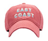 East Coast Baseball Hat - New England Red/Turquoise Blue ~ White