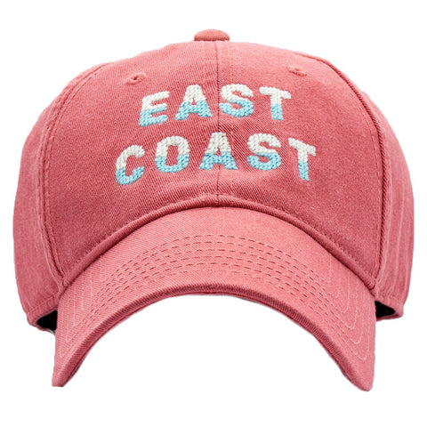 East Coast Baseball Hat - New England Red/Turquoise Blue ~ White