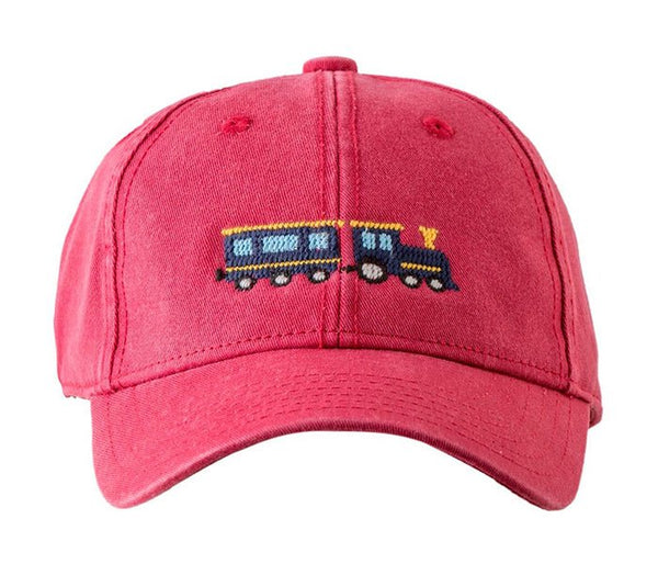 Kids Train Baseball Hat - Weathered Red
