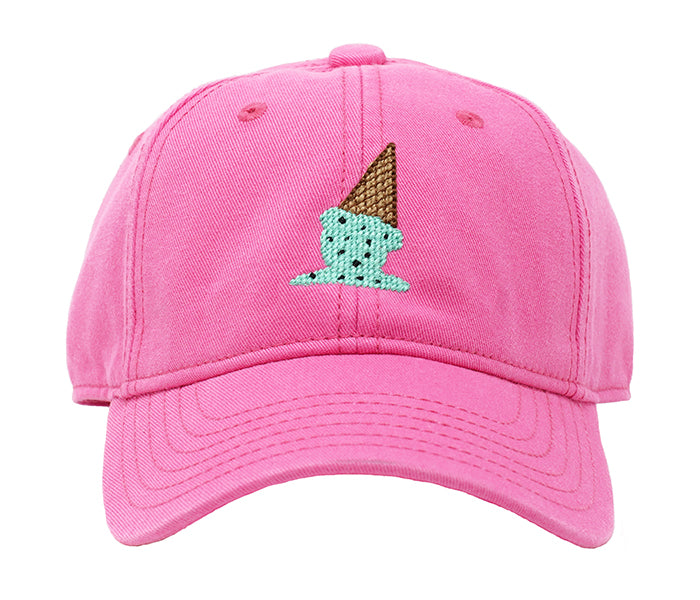 Kids Ice Cream II Baseball Hat - Bright Pink