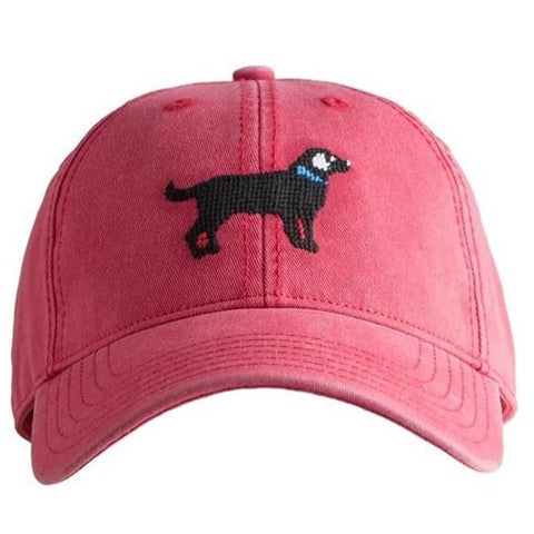 Kids Black Lab Baseball Hat - Weathered Red
