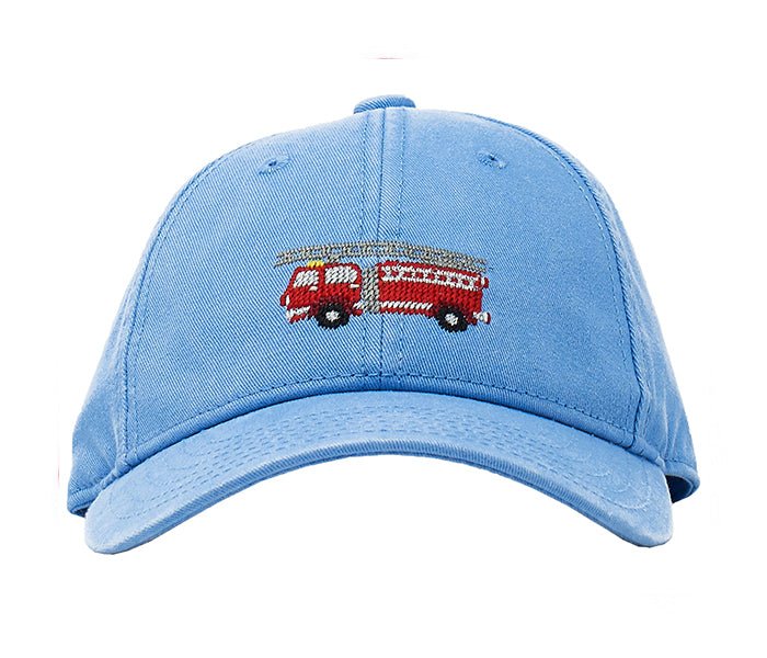 Kids Firetruck Baseball Hat - Light  Blue