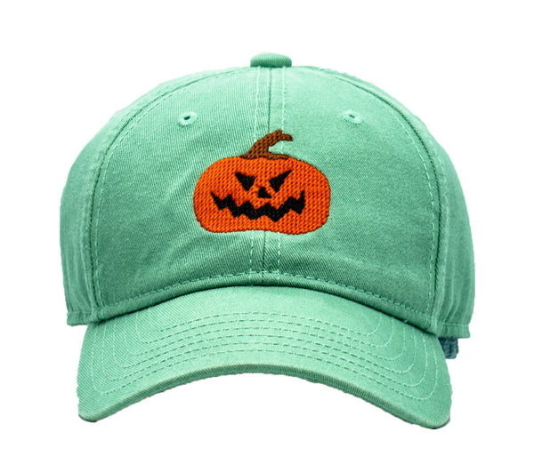 Kids Jack-O-Lantern Baseball Hat - Mint