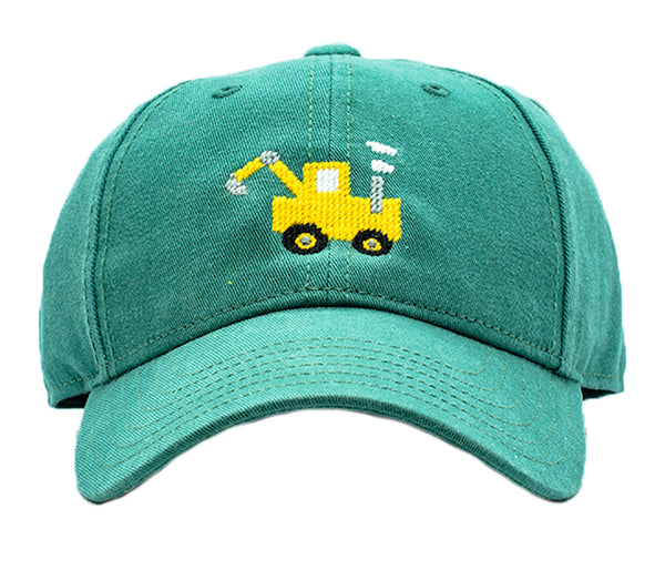 Kids Excavator Baseball Hat - Moss Green
