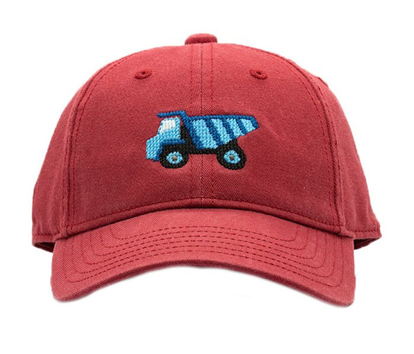 Kids Dump Truck Baseball Hat - Weathered Red