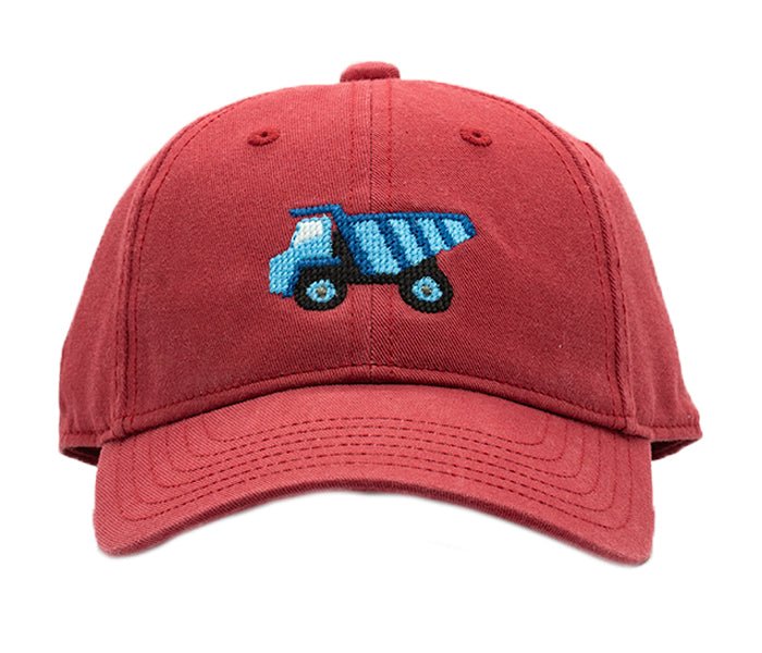 Kids Dump Truck Baseball Hat - Weathered Red