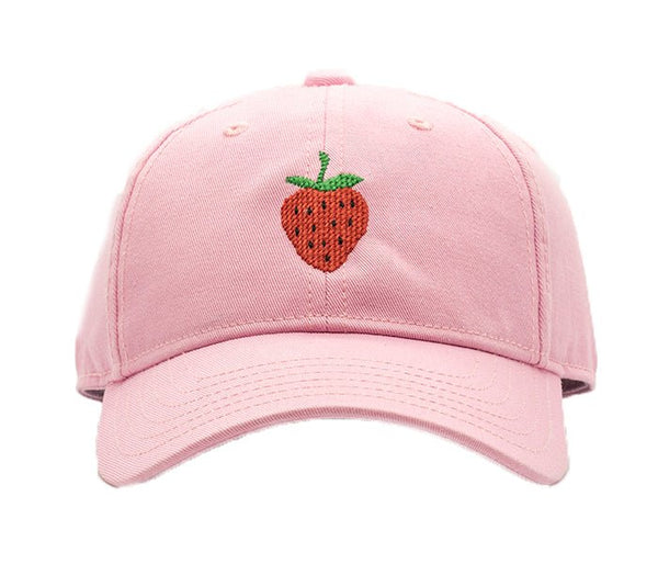 Kids Strawberry Baseball Hat - Light Pink