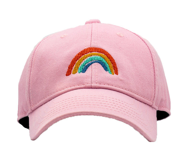 Kids Rainbow Baseball Hat - Light Pink