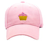 Kids Cupcake Baseball Hat - Light Pink