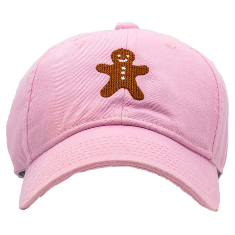 Kids Gingerbread Man Baseball Hat - Light Pink