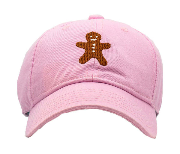 Kids Gingerbread Man Baseball Hat - Light Pink