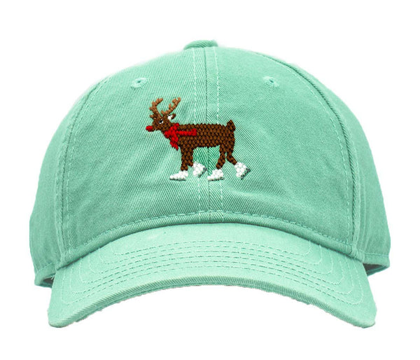 Kids Reindeer Skates Baseball Hat - Mint