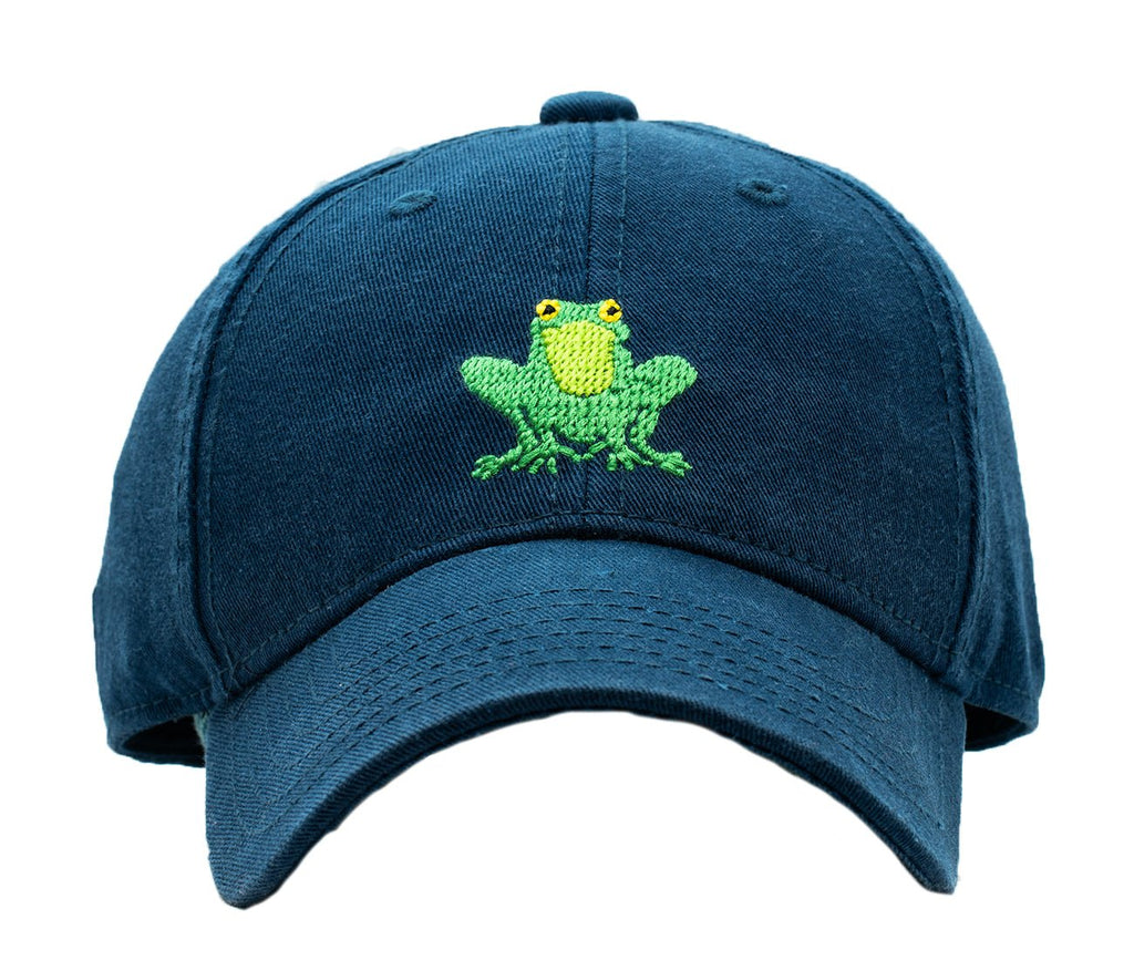 Kids Frog Baseball Hat - Navy