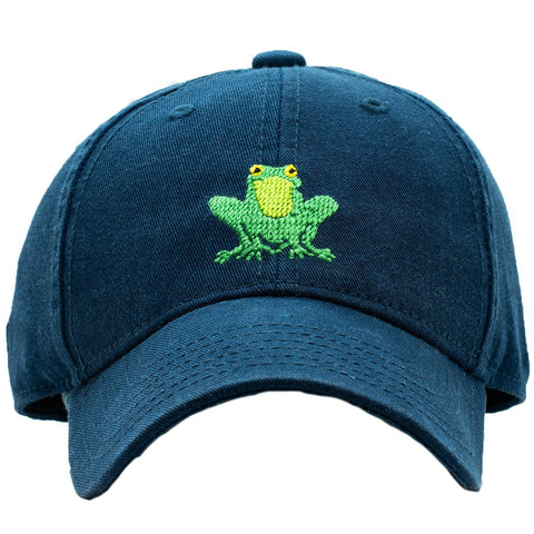 Kids Frog Baseball Hat - Navy