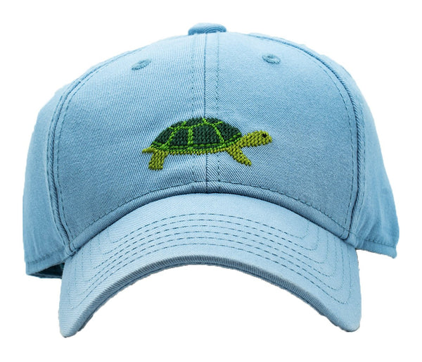 Kids Turtle Baseball Hat - Faded Chambray