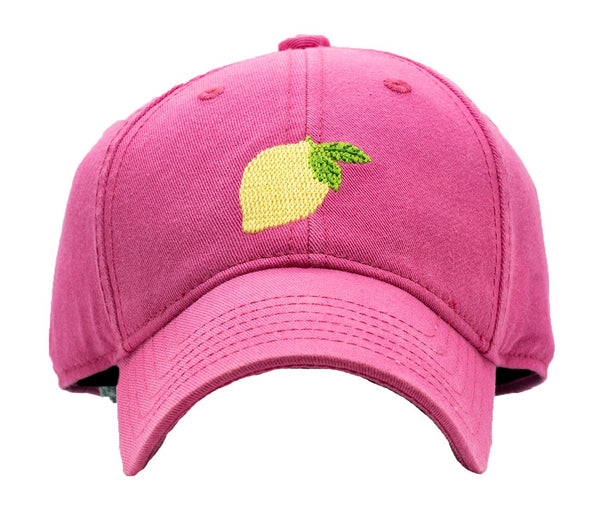 Kids Lemon Baseball Hat - Bright Pink