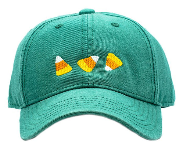 Kids Candy Corn Baseball Hat - Moss Green