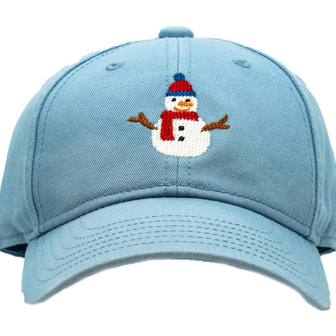 Kids Snowman Baseball Hat - Cobalt