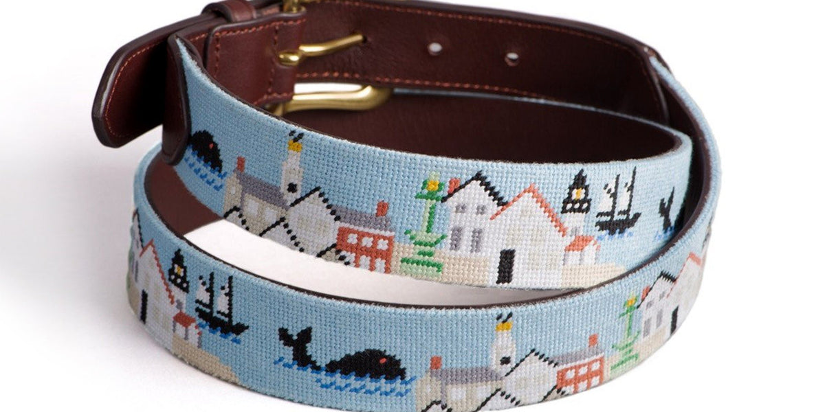 Never worn- Nantucket Island Needlepoint Belt Erica Wilson Nantucket Things Needlepoint Belt main image 4