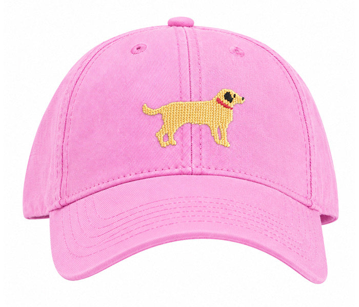 Kids Yellow Lab Baseball Hat - Light Pink