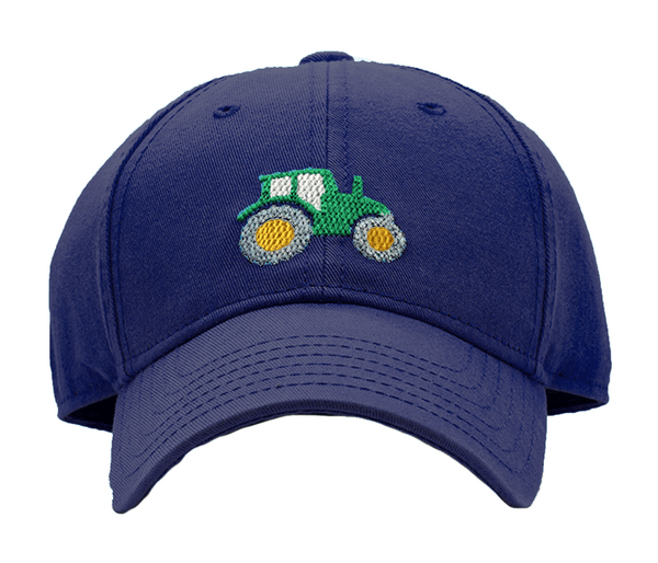 Kids Tractor Baseball Hat - Navy