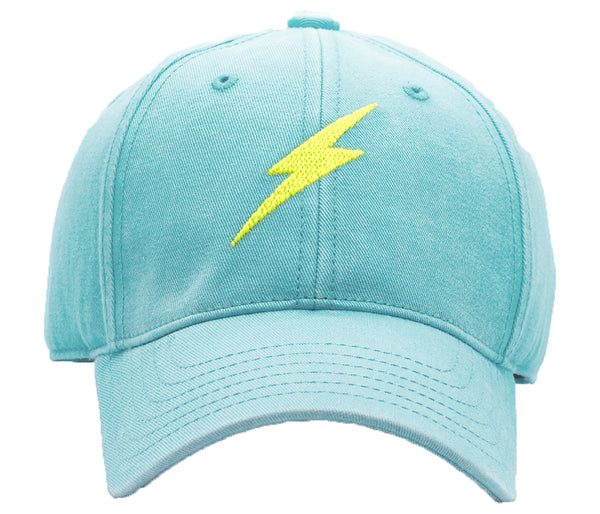 Kids Lightning Bolt Baseball Hat - Aqua
