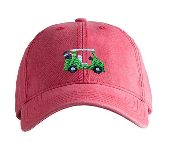 Kids Golf Cart Baseball Hat - Weathered Red