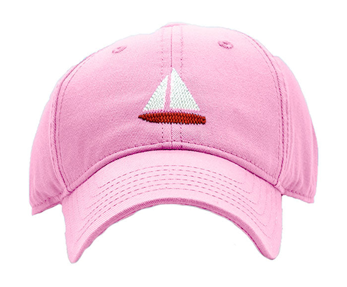 Kids Sailboat Baseball Hat - Light Pink