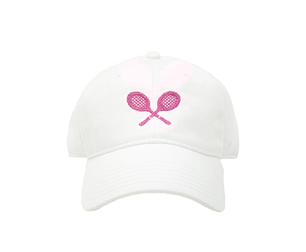 Tennis Racquets Baseball Hat - White