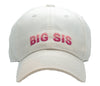 Kids Big Sis Baseball Hat - White