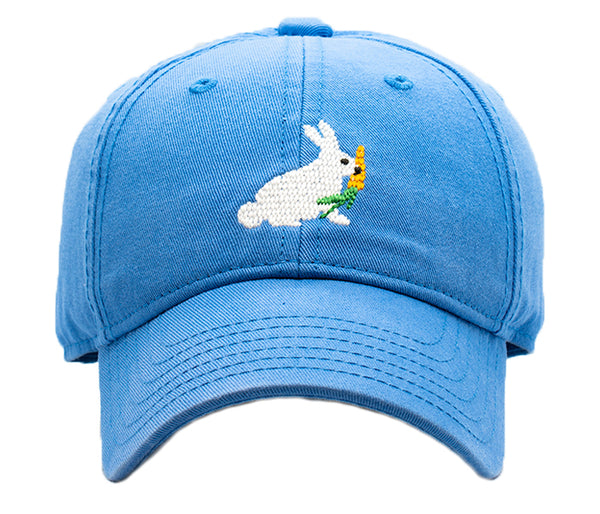 Kids Bunny Carrot Baseball Hat - Light Blue