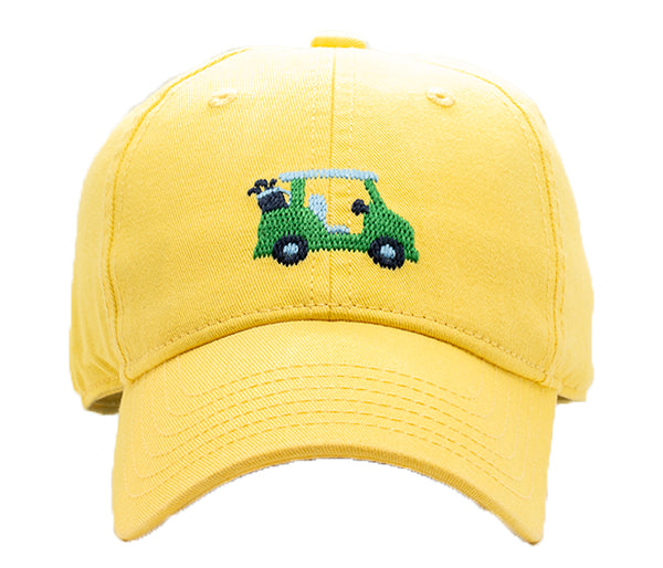 Kids Golf Cart Baseball Hat - Light Yellow
