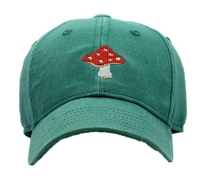 Kids Mushroom Baseball Hat - Moss Green