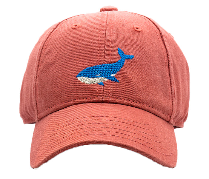 Kids Whale Baseball Hat - New England Red