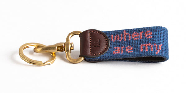 Preppy Needlepoint & Embroidered Key Fobs & Keychains – Country Club Prep